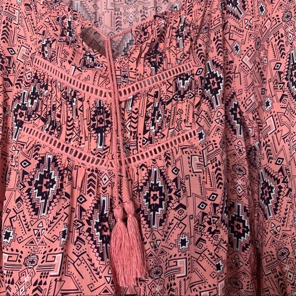 MOSSIMO Boho Geometric Top Blouse Small - Picture 5 of 9